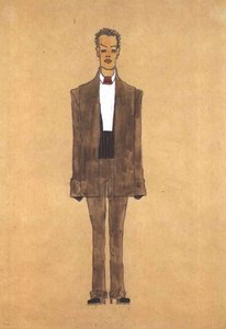 Diseño de moda traje de noche de Egon Schiele